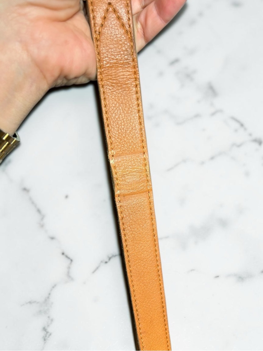 Hammitt Cognac Brown Leather Crossbody Bag with Brushed Gold Hardware - Picture 9 of 11